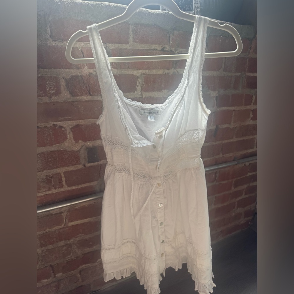 Urban Outfitters White Chemise Slip Intimates